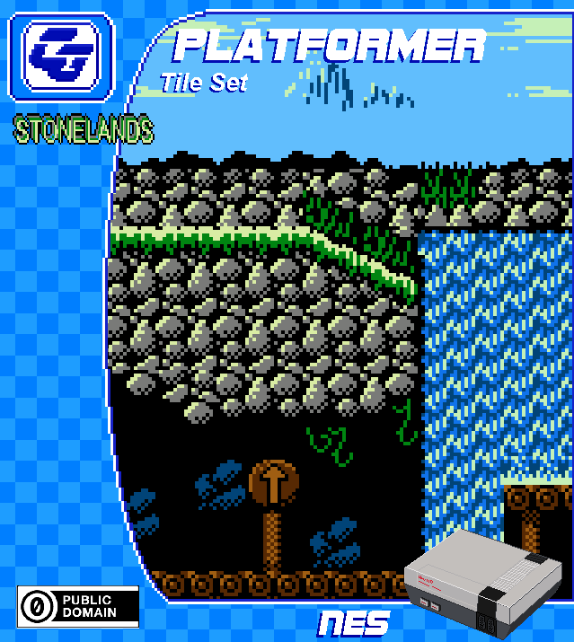 Platformer Tile Set Stonelands Opengameart Org